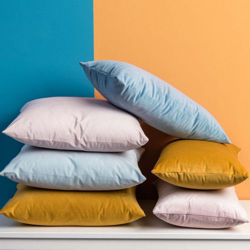 JUSPURBET Throw Pillow Covers 20x20 inch Set of 2 Decorative Velvet Pillow Covers for Couch Sofa Bed Soft Cushion Covers Cases with Invisible Zipper for Living Room Home Decor,Gold - Image 3